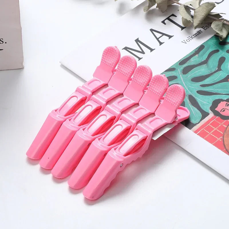 5PCS Alligator Hair Clip Hairdressing Clamps Plastic Hair Claw Hairpins Barber Clips for Salon Styling Tools  Hair Accessories