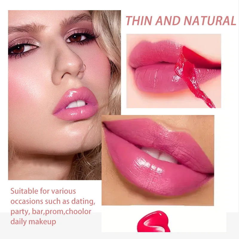 Tear Lip Gloss 4 colors easy to apply lipstick, moisturizing and long-lasting anti-sweat non-sticky cup tearing lipstick