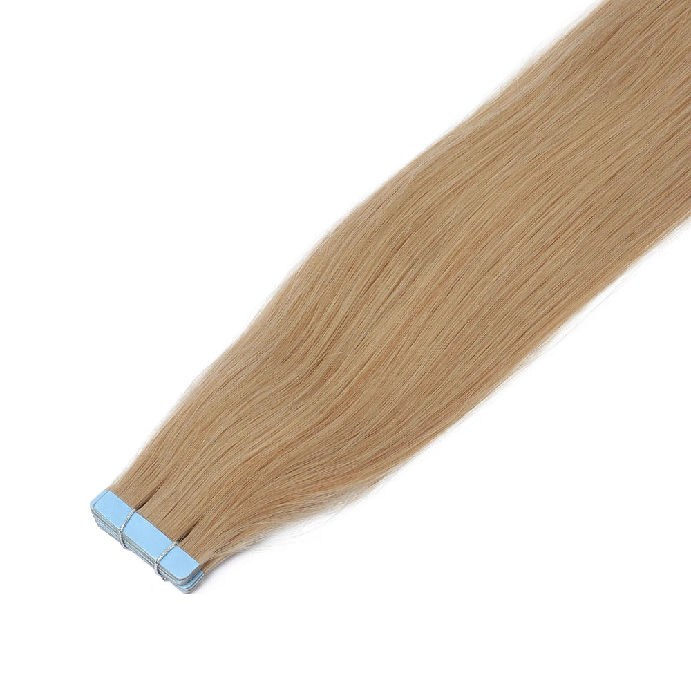 Tape in Human Hair Extensions Brown Seamless Tape in Hair Extensions Skin Weft PU Tape On Hair 12"-24" Machine Remy Tape ins