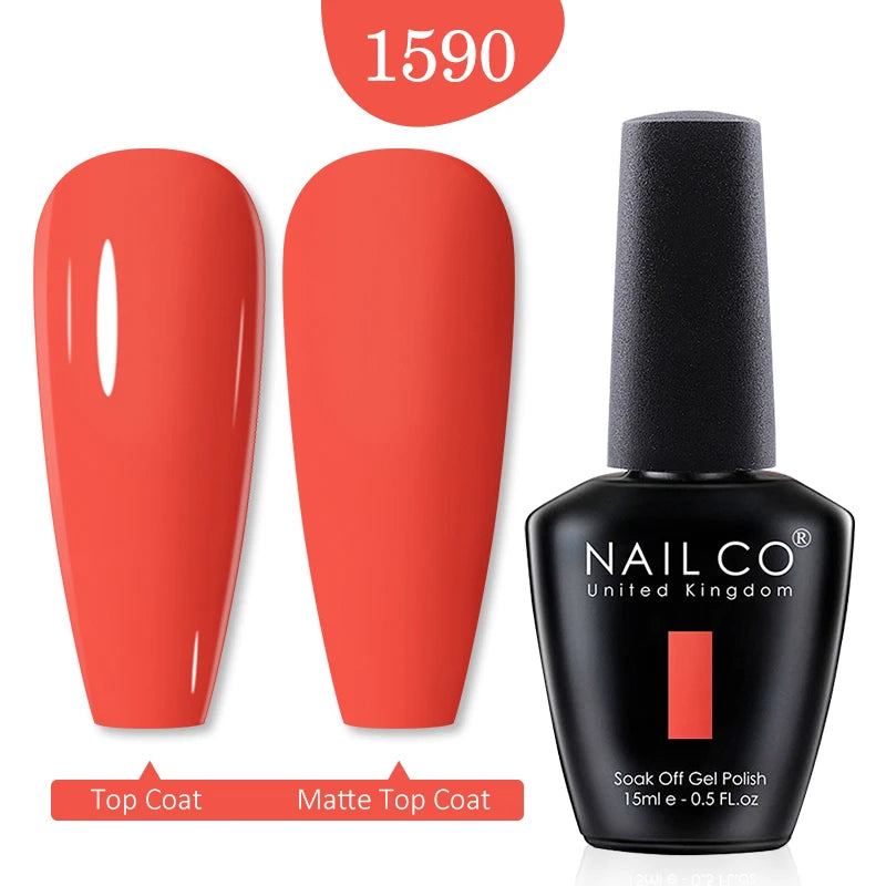 NAILCO Red Colors Series 15ML Nail Gel Polish Nail Supplies Semi Permanent For Nail  Art Manicure Soak Off LED UV Hybrid Varnish