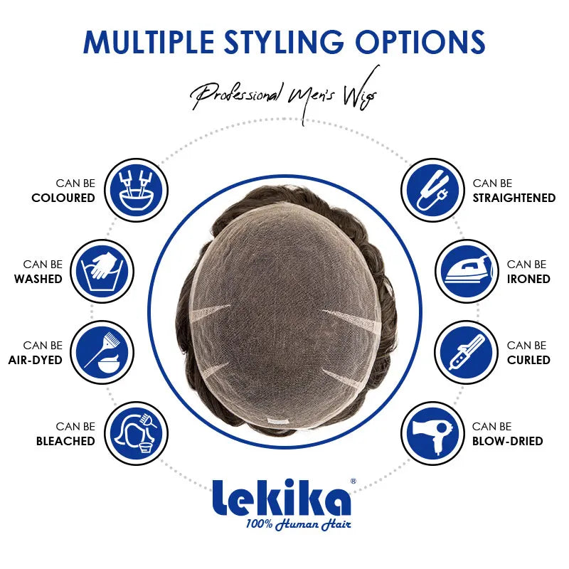 Full Swiss Lace Toupee Ultra Delicate AIR-Lace Male Hair Prosthesis Breathable 100% Natural Human Hair System Unit Mens Wig