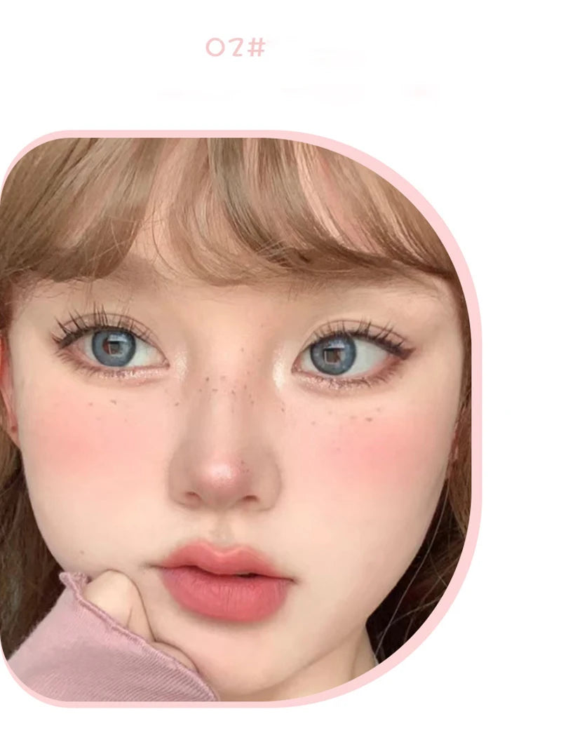 Cute Liquid Blusher Air Cushion Nude Natural Face Brighten Apricot Peach Tint Blush Shading Rouge Rubor Korean Makeup Cosmetics