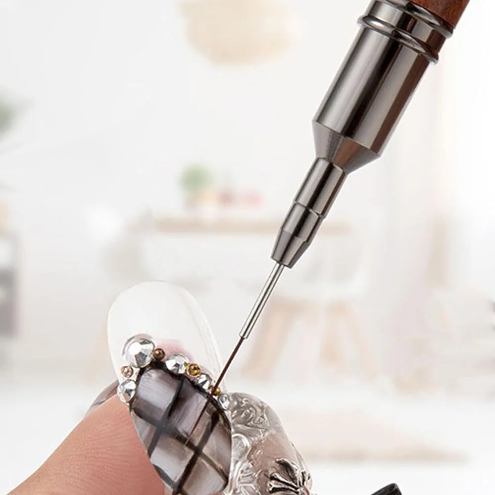 Nail Art Brushes Wood Nail Art Liner Brushes 4/8/12/20/25mm Painting Art Design Brush Super Thin Details Nail Pen Drawing Lines