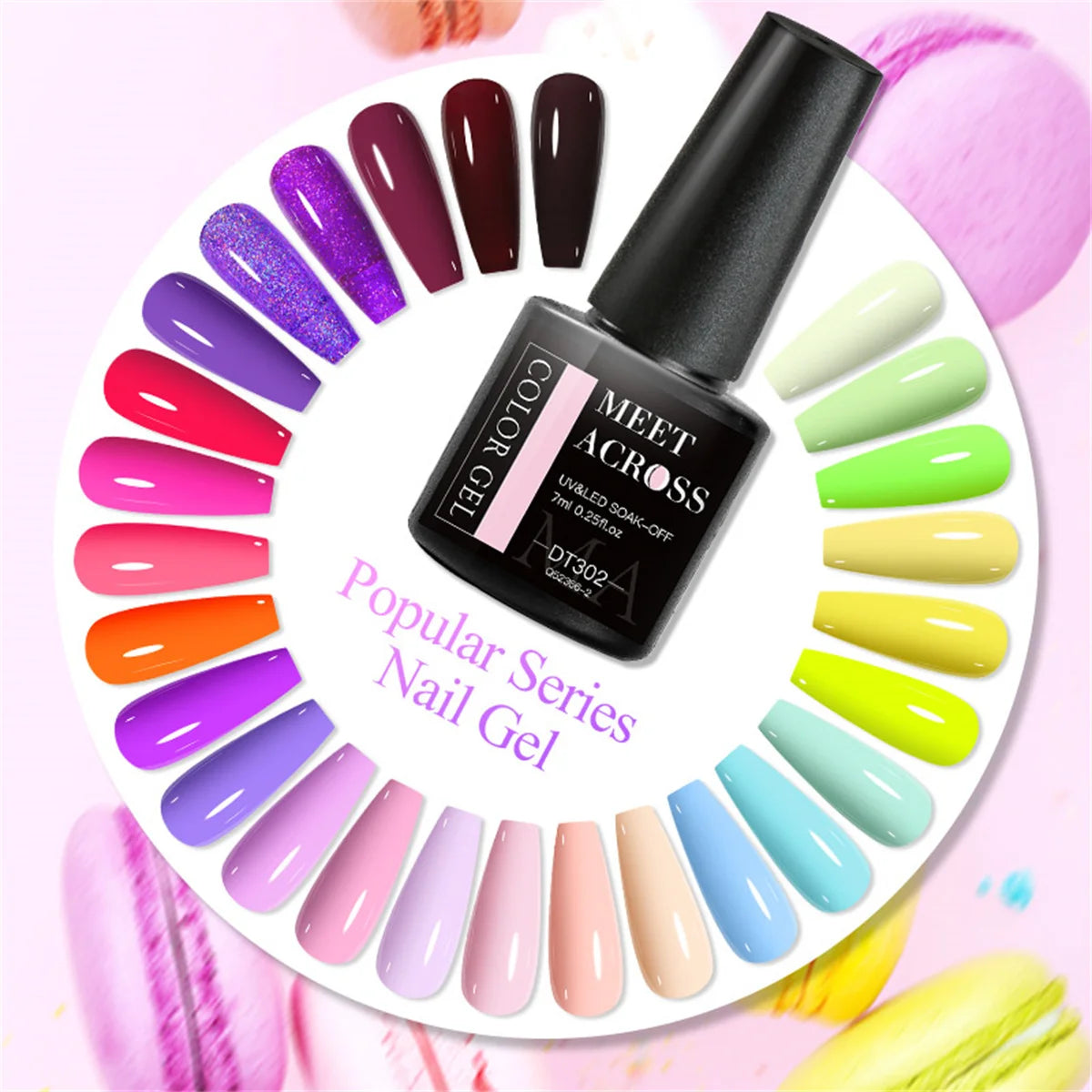 6pcs Gel Nail Polish Set HEMA Free 7ml Semi Permanent Soak Off UV Gel Varnish Nail Art Decoration Christmas Nails Nail Supplies