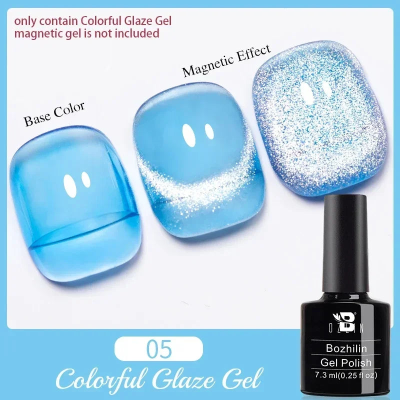7.5ml Red Glitter Gel Nail Polish Crystal Semi Permanent Soak Off UV Gel Varnish Nail Art Manicure Base Matte Top Coat Vernis