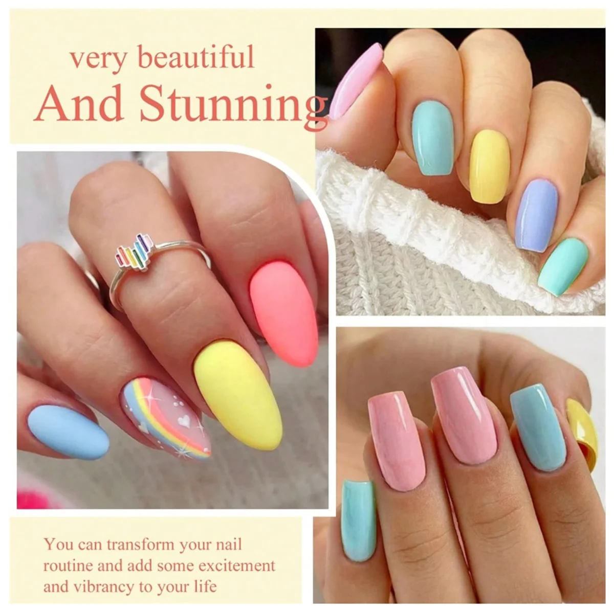 6pcs Gel Nail Polish Set HEMA Free 7ml Semi Permanent Soak Off UV Gel Varnish Nail Art Decoration Christmas Nails Nail Supplies