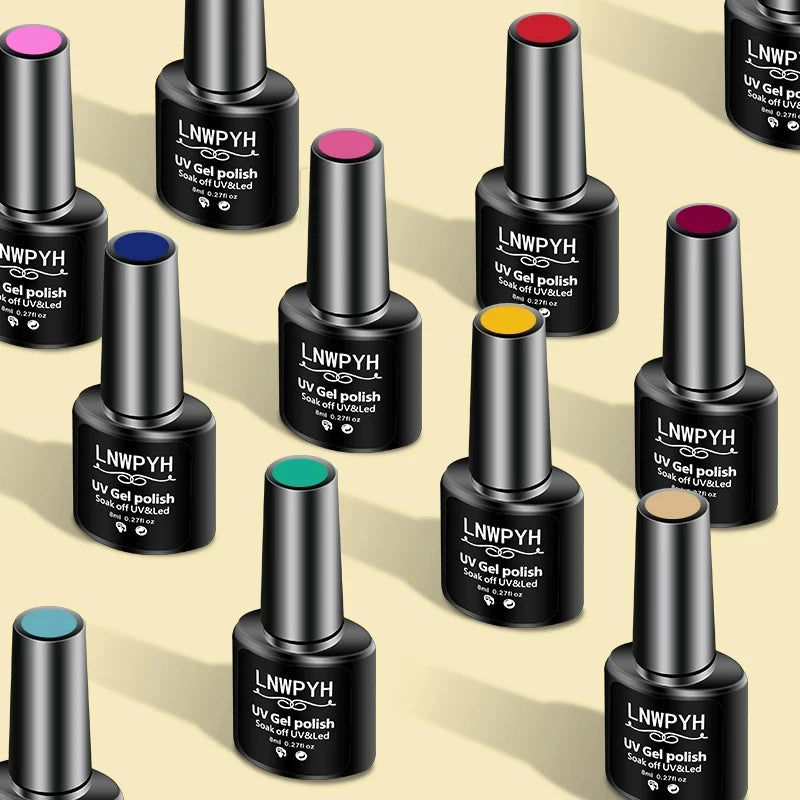 Nail Gel Polish Kit With LED Nail Lamp Semi-Permanent 27 Colors Soak Off Base&Top Coat Varnish Manicure Set For Nails Salon Kit