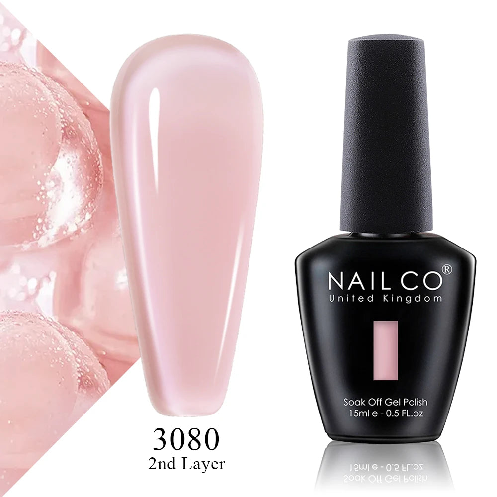 NAILCO 15ml Gel Polish Hema TPO Free Nail Art Semi Permanent UV Varnish Gel Manicure Top Coat Hybrid Gel Glue Nails Supply Ongle