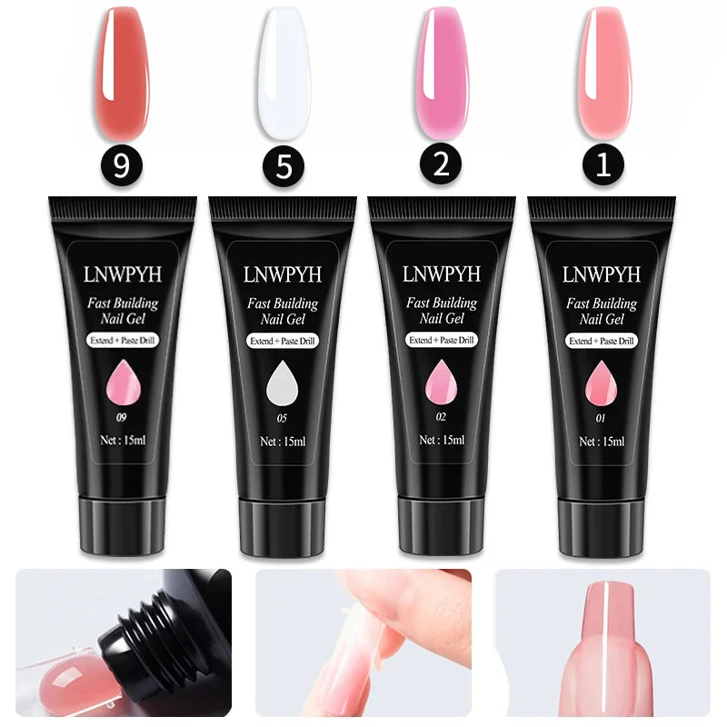 Nail Gel Polish Kit With LED Nail Lamp Semi-Permanent 27 Colors Soak Off Base&Top Coat Varnish Manicure Set For Nails Salon Kit