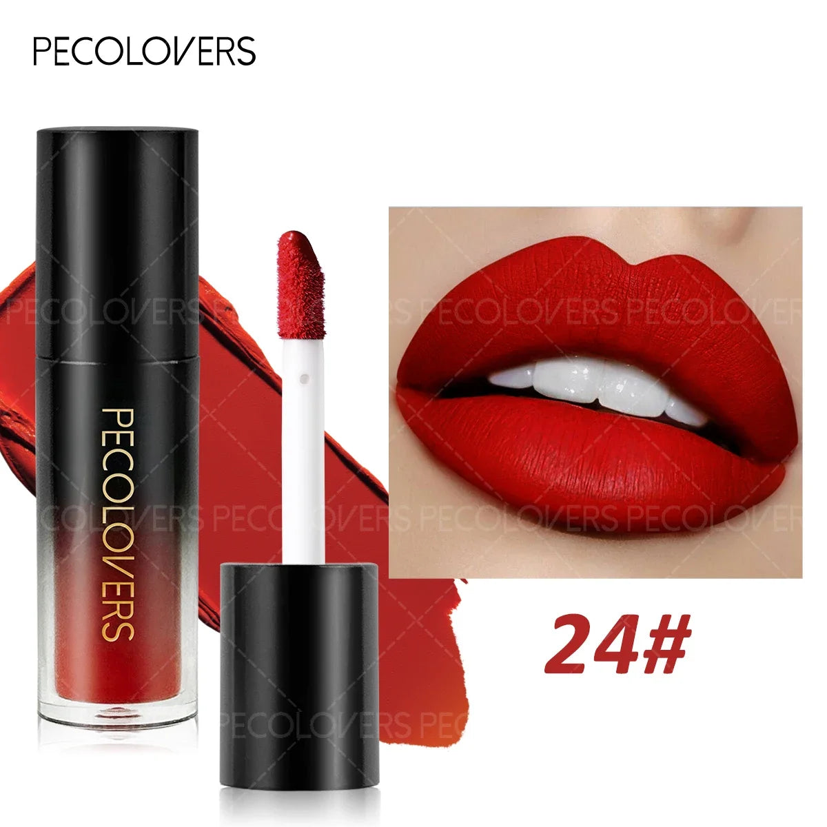 Christmas 1PC Matte Velvet Liquid Lipstick - Non-Sticky Waterproof, Ideal Gift