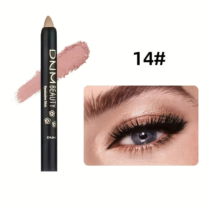 Shimmery Monochrome Eyeshadow Pencil - Waterproof, LongLasting Eye Makeup in Black, Blue, Pink, Purple, Fair - 9 ColorGlitter Ey