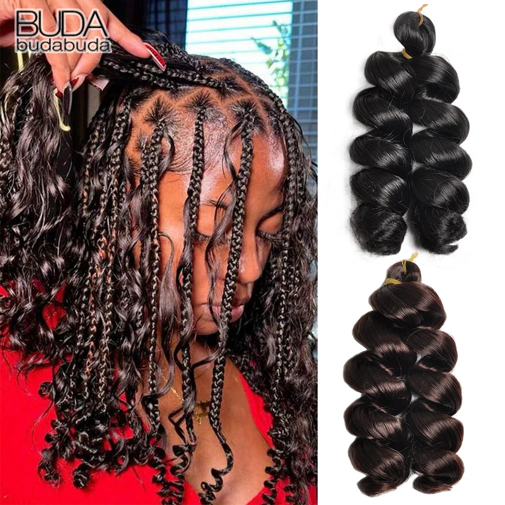 12 Inch French Loose Curly Braiding Hair - Pre-Stretched Crochet Extensions