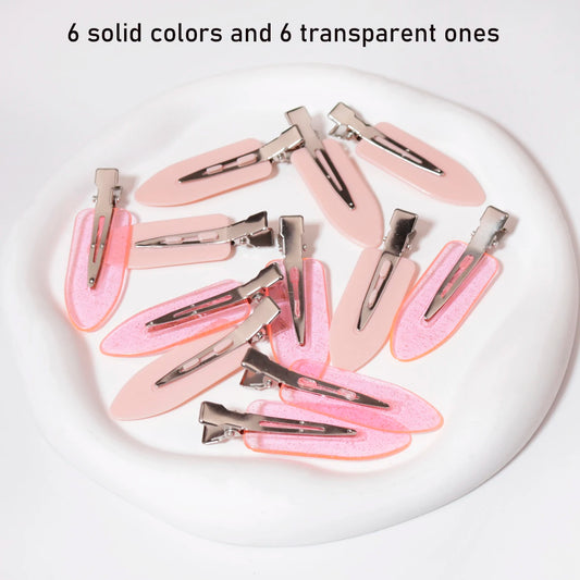 12pcs seamless bangs clip, compact and portable anti slip hair clip suitable for hair salons，Special for real hair wigs