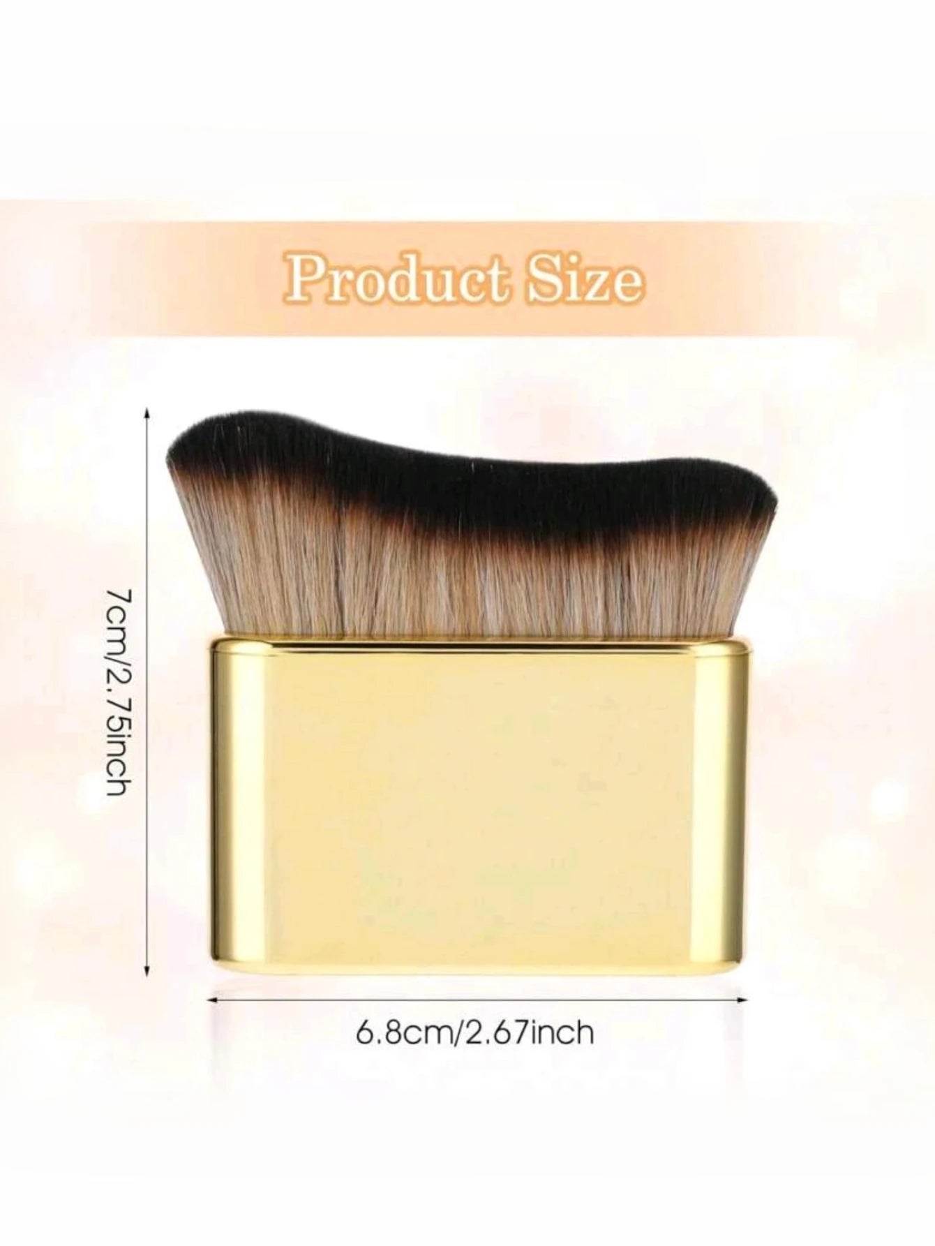 1 Foundation Brush Rose Gold Tanning Mixed Brush Foundation, Blush, Eye Shadow, Bronze, Facial and Neck Foundation Brush High and Low Foundation Brush
