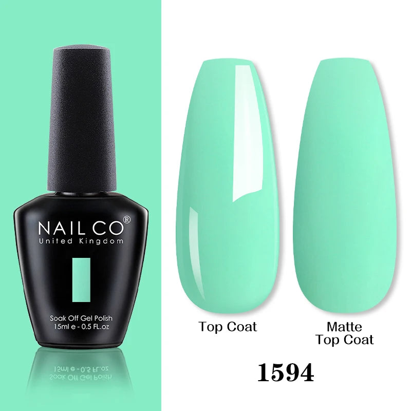 NAILCO 15ML Top coat Base coat Gel nail polish nails art Semi Permanent Lacquer Varnish Hybrid nail supplies for professionals