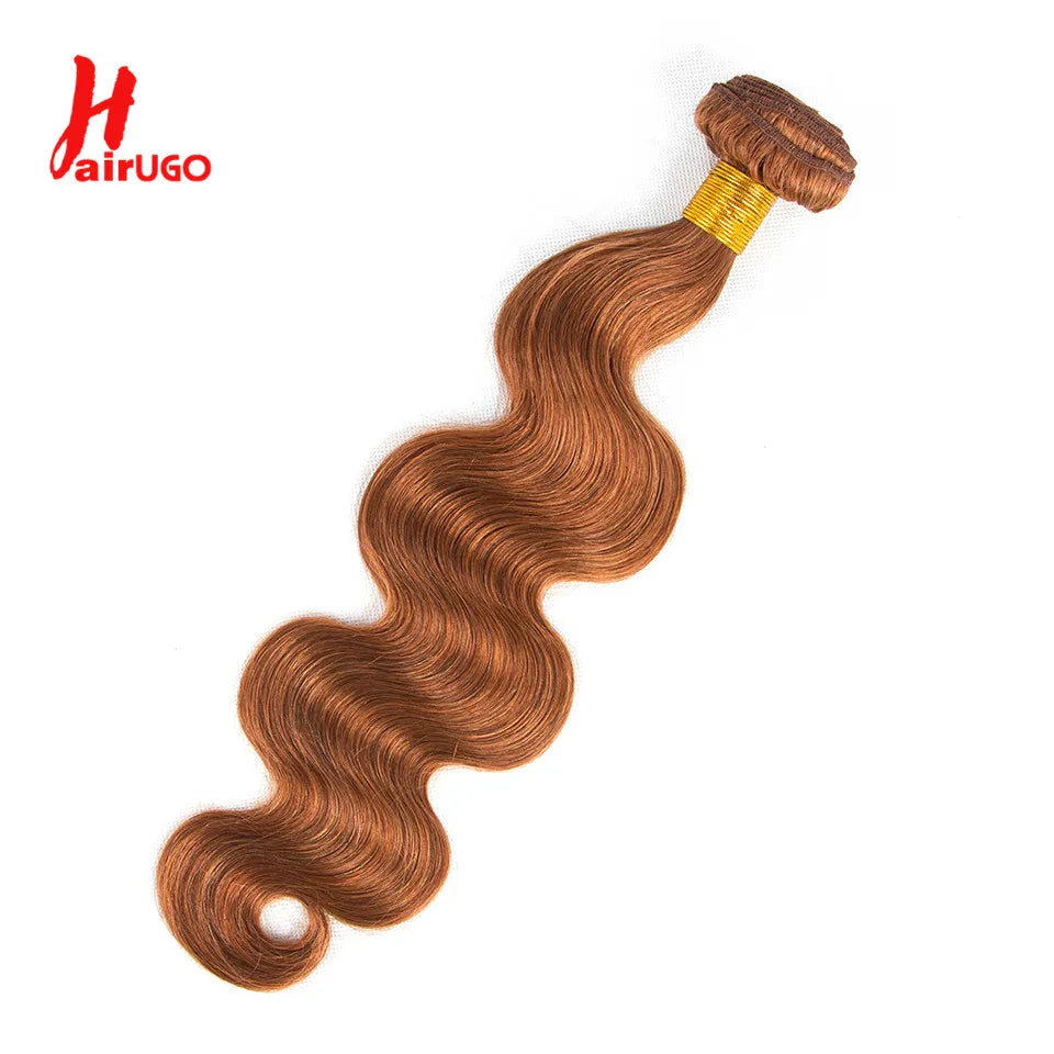 30# Straight Hair Weave Remy Brown 1/2/3 Straight Human Hair Bundles HairUGo Human Hair Extensions Hair Weaving Wholesale Price