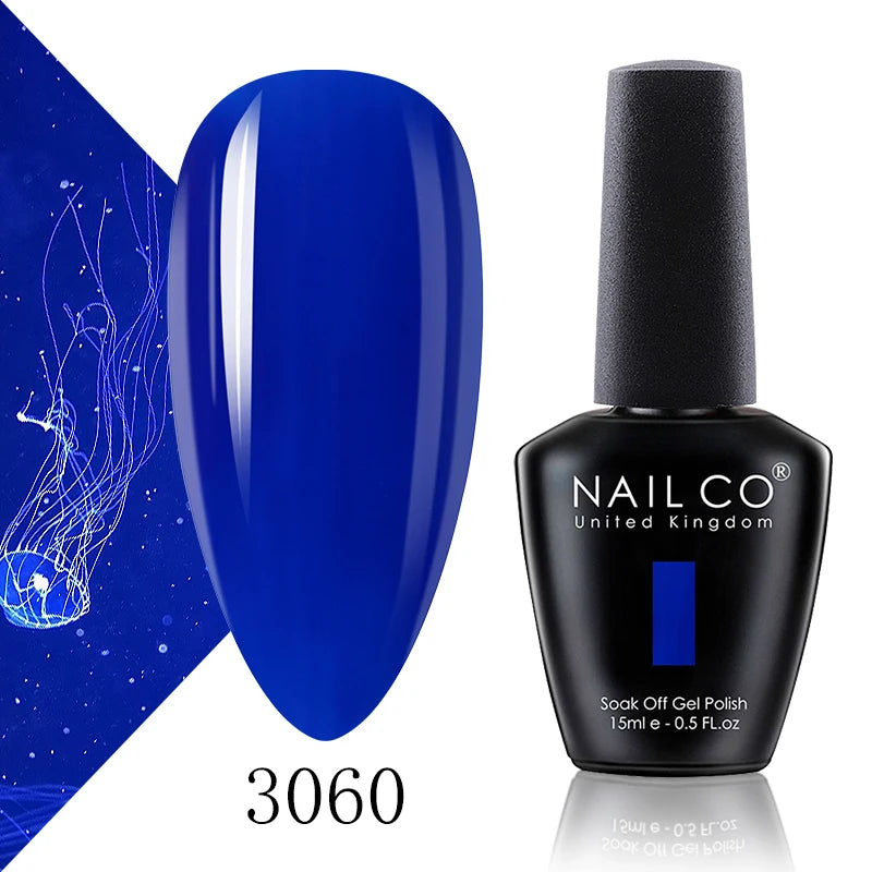 NAILCO 15ml Blue Gel Polish UV Gel Polish Varnish Hybrid DIY Nails For DIY Manicure Semi Permanent Soak Off LED Gel Nail Polish
