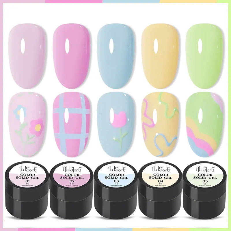 AWStorG 7.5ml Ocean Ripple Cat Eye Gel Kit Shiny Blue Green Glitter Cat Magnetic Gel Nail Polish Soak Off UV Nail Art Varnish