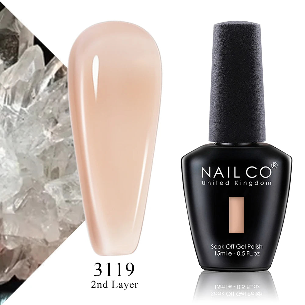 NAILCO 15ml Gel Polish Hema TPO Free Nail Art Semi Permanent UV Varnish Gel Manicure Top Coat Hybrid Gel Glue Nails Supply Ongle