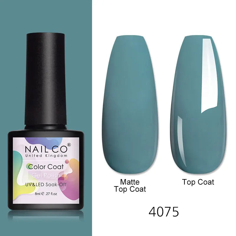 NAILCO 8ml Pink Red Colors Gel Nail Polish Nail Art Varnishes Gel Lacquer Coat LED Nails Manicure Design UV Gel Varnish Soak Off