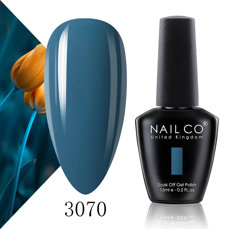 NAILCO 15ml Blue Gel Polish UV Gel Polish Varnish Hybrid DIY Nails For DIY Manicure Semi Permanent Soak Off LED Gel Nail Polish