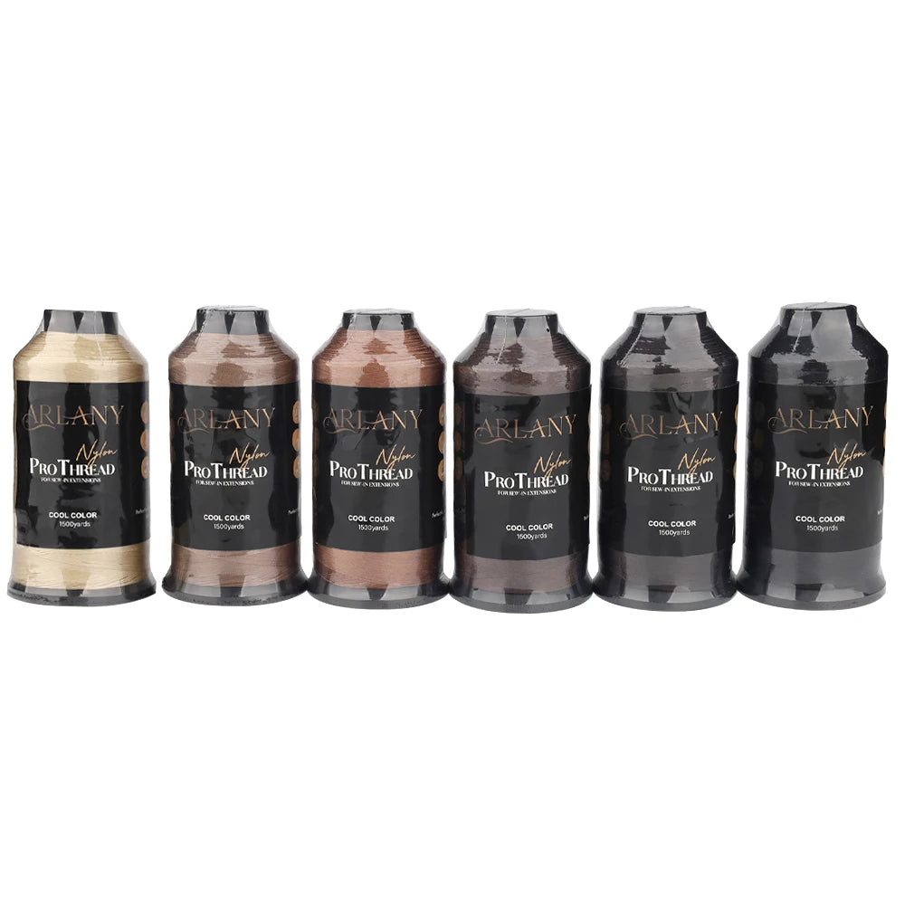 ARLANY Weft Hair Extension Sewing Thread 1500 Yards - Nylon Bonded Thread