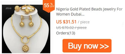 GZJPEI Tricolor Jewelry Set For Nigerian  Bridal Wedding Gift Hight Quality 18K Gold Plated Large Necklace Bracelet Earring Ring