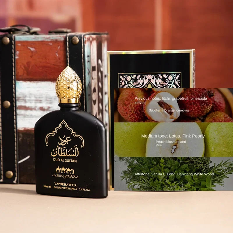Arabic Dubai Floral Fruity Perfume,Citrus/Woody Women Scent,Glamour Men Fresh Eau De Toilette,Vetive/Lemon/Lavender Fragrance