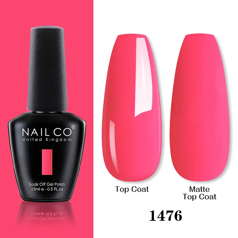 NAILCO 15ML Top coat Base coat Gel nail polish nails art Semi Permanent Lacquer Varnish Hybrid nail supplies for professionals