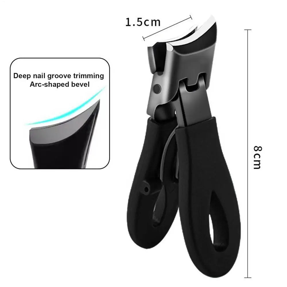 Slanted Nail Clippers Wide Jaw Opening Anti-Splash Slanted Nail Clippers Study Travel Slanted Toenail Trimmer for Men Women