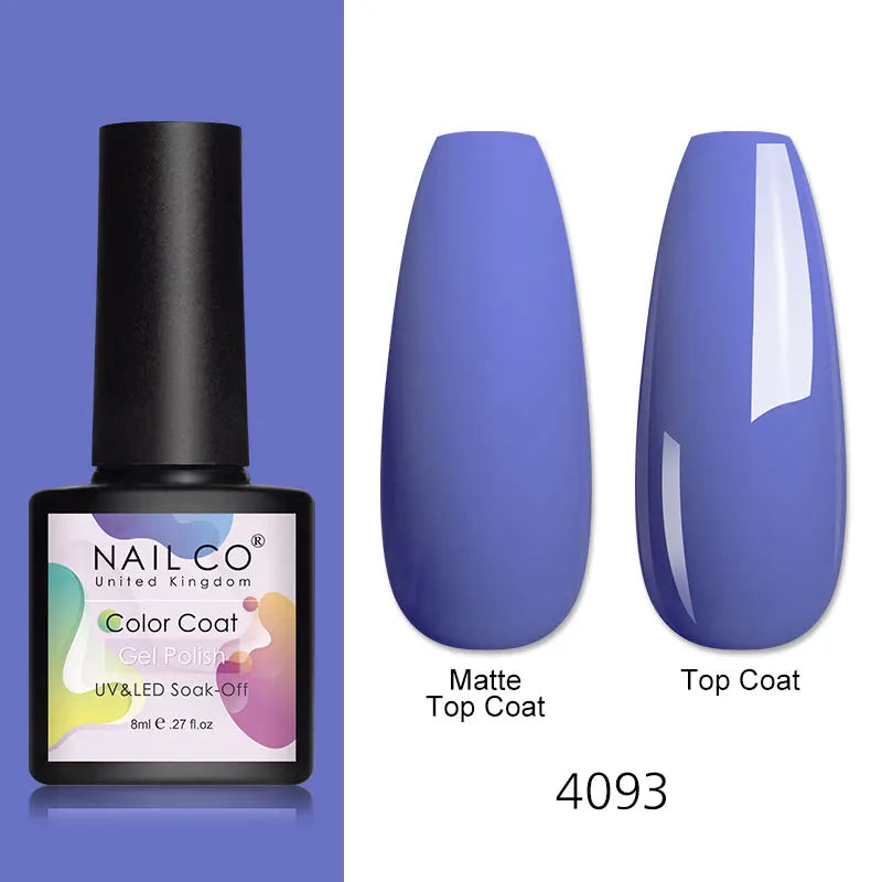 NAILCO 8ml Pink Red Colors Gel Nail Polish Nail Art Varnishes Gel Lacquer Coat LED Nails Manicure Design UV Gel Varnish Soak Off