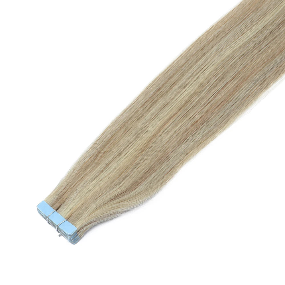 Tape in Human Hair Extensions Brown Seamless Tape in Hair Extensions Skin Weft PU Tape On Hair 12"-24" Machine Remy Tape ins