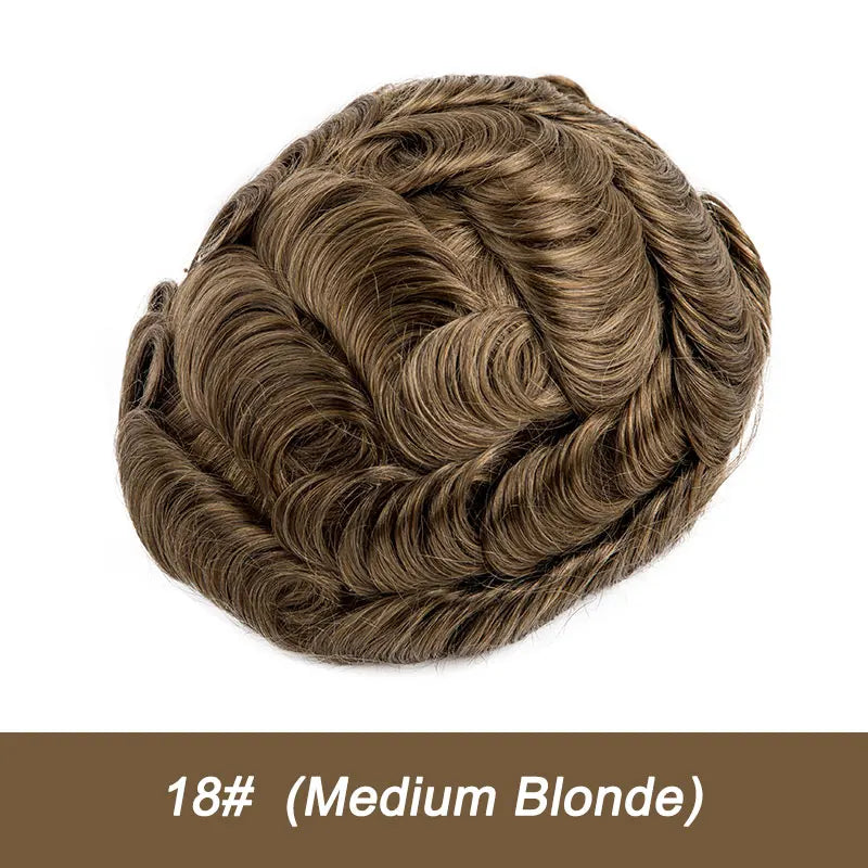 Full Swiss Lace Toupee Ultra Delicate AIR-Lace Male Hair Prosthesis Breathable 100% Natural Human Hair System Unit Mens Wig