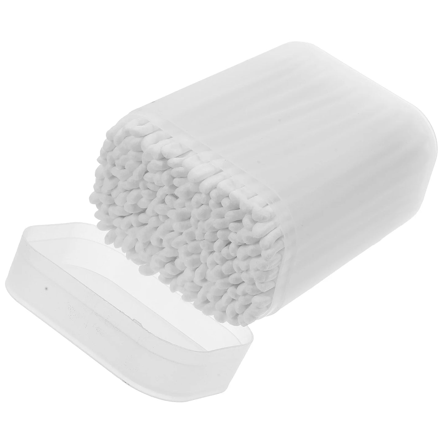 200Pcs White Cotton Swabs Baby Care Buds Double Head Design Spiral Ellipse Tips Safe Ear Cleaner For Belly Button Cleaning Wound