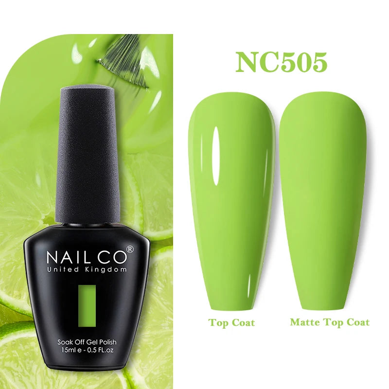 NAILCO 283Colors Gel Nail Polish Top Base Vernis Semi Permanent UV Gel Varnish Nails Art Varnish Hybrid Manicure
