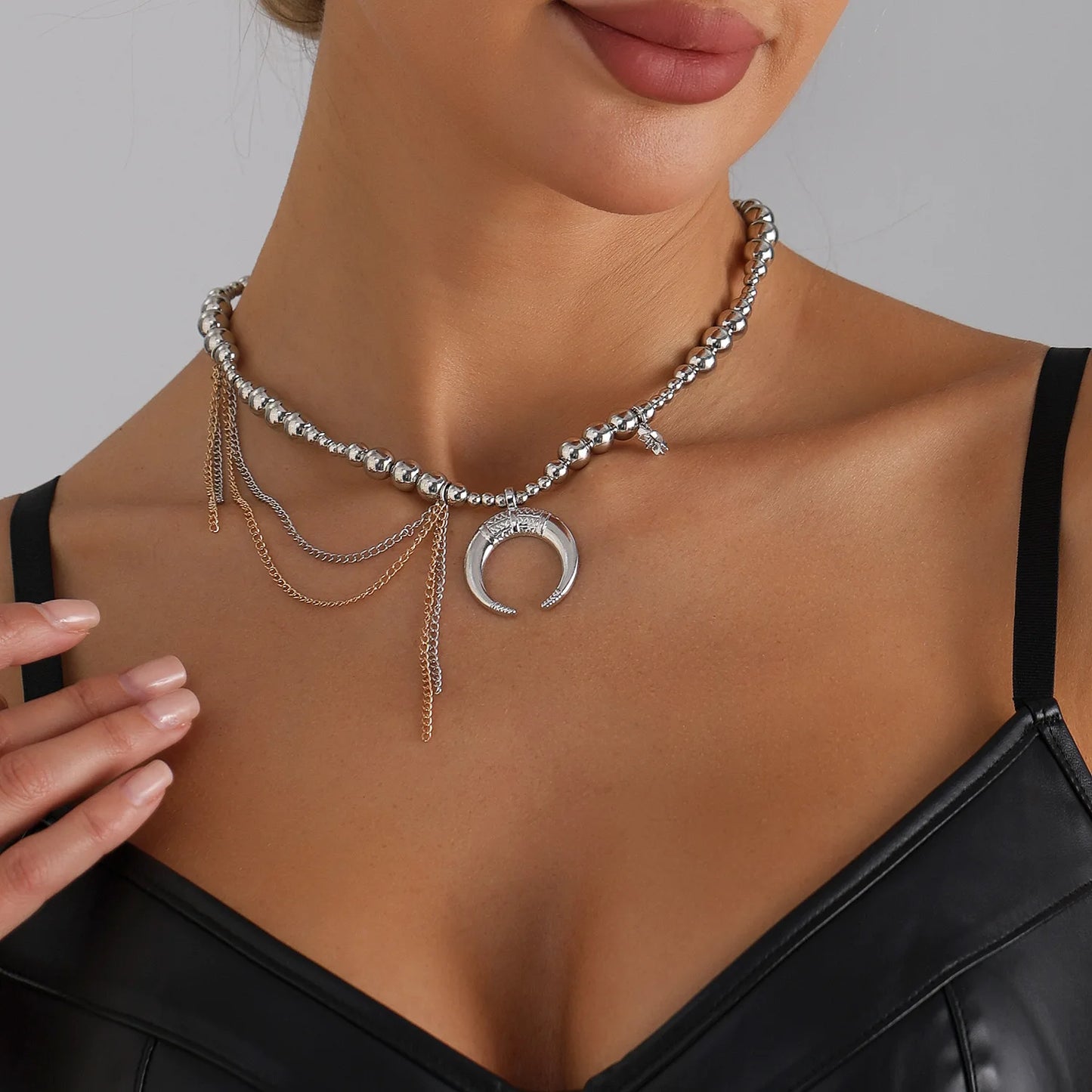 Geometric Multi Star Charm Necklace Women's Luxury Fashion Spicy Girl Style Jewelry Accessories