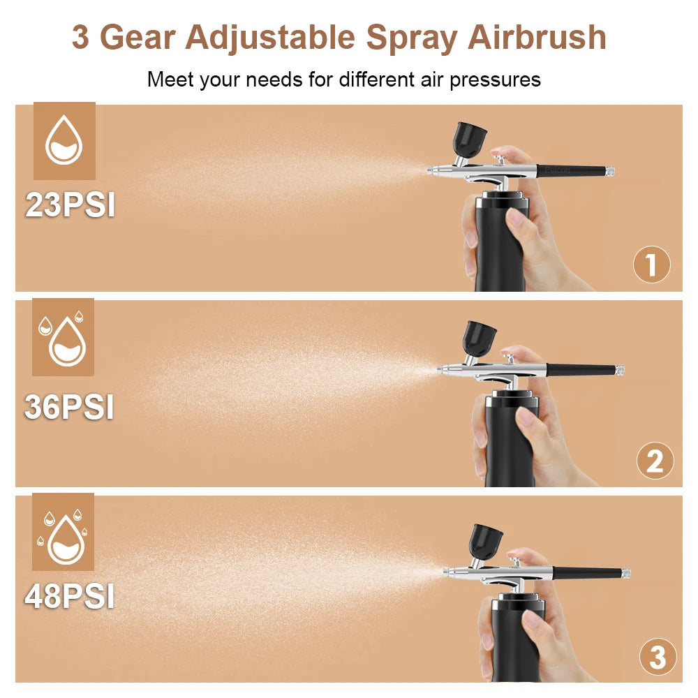 Nails Art Painting Airbrush With Compressor For Cake Decoration Makeup Manicure Nail Airbrush Portable Varnish Paint Sprayer Gun