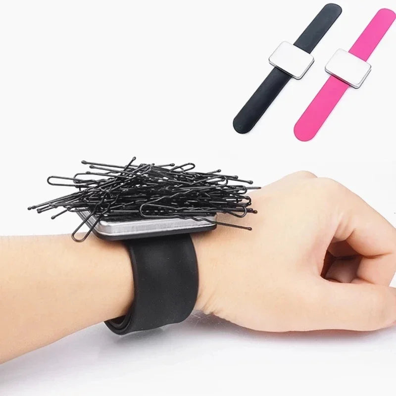 Magnetic Wristband Professional Salon Hair Accessories Hair Styling Tools，Special for Real Hair Wigs