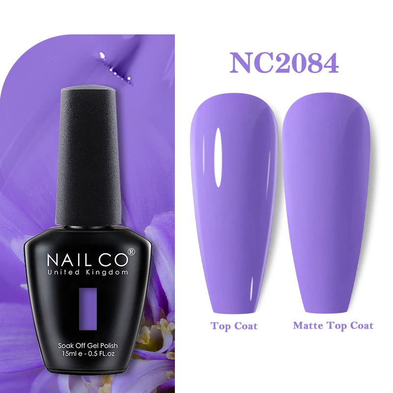 NAILCO 15ML Top coat Base coat Gel nail polish nails art Semi Permanent Lacquer Varnish Hybrid nail supplies for professionals