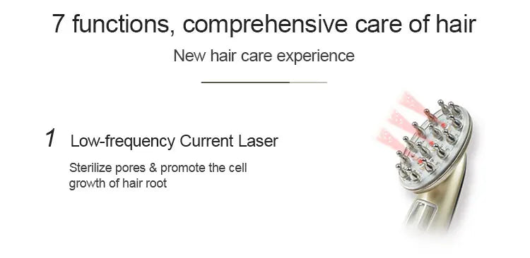 Electric Laser Hair Growth Comb Anti Hair Loss Massage Therapy Infrared RF Red Light EMS Vibration Massager Hair Brush Hair Care
