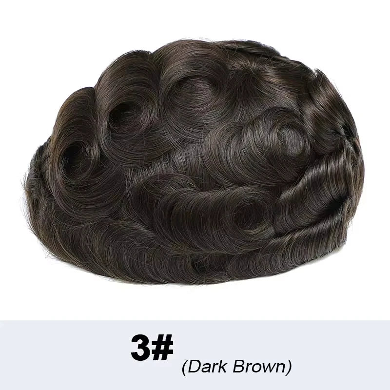 Toupee For Men Ultra-Thin Skin Microskin Male Hair Prosthesis Premier Toupee for Men Men's Wig 100% Natural Human Hair