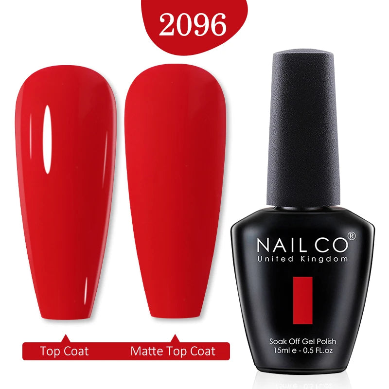 NAILCO Red Colors Series 15ML Nail Gel Polish Nail Supplies Semi Permanent For Nail  Art Manicure Soak Off LED UV Hybrid Varnish
