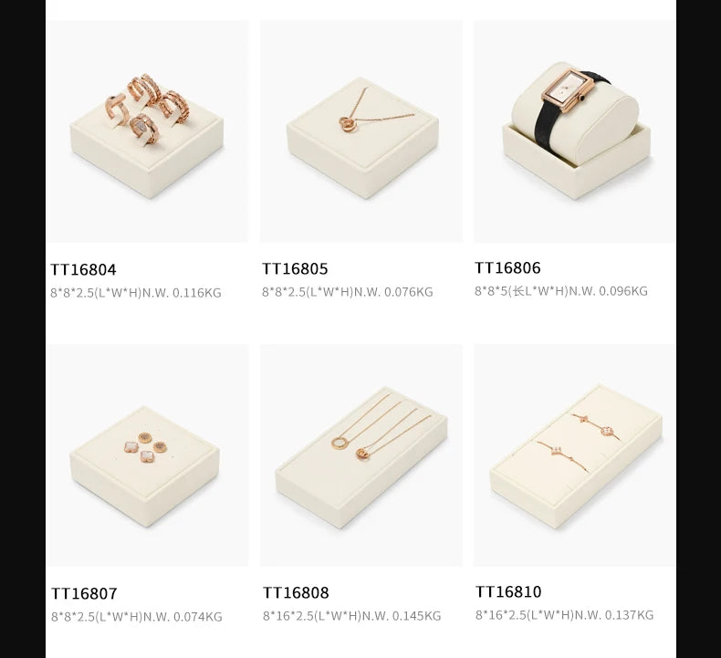 Oirlv Fashion Microfiber Jewelry Display Organizer Props Ring Pendant Necklace Holder Jewelry Rack Display Stand Sets Showcase