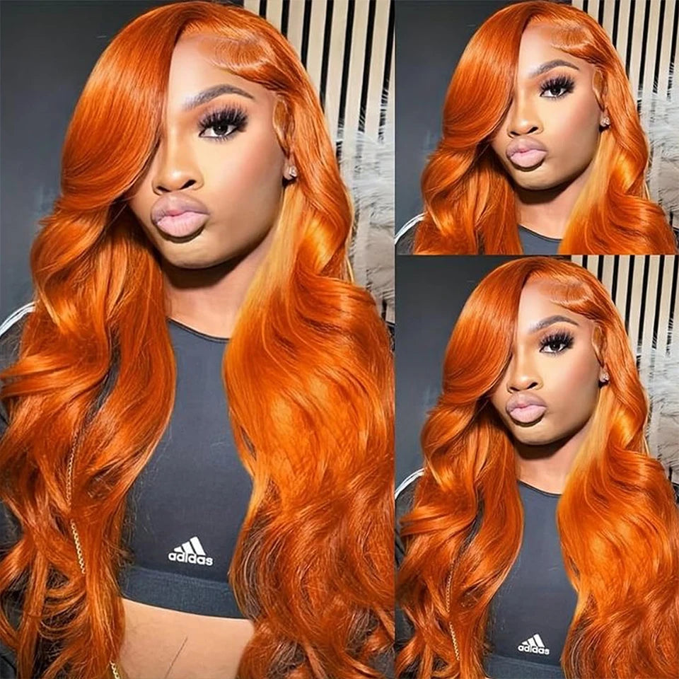 #350 Ginger Orange Body Wave Bundle - 13x4 HD Lace Closure & Bundles