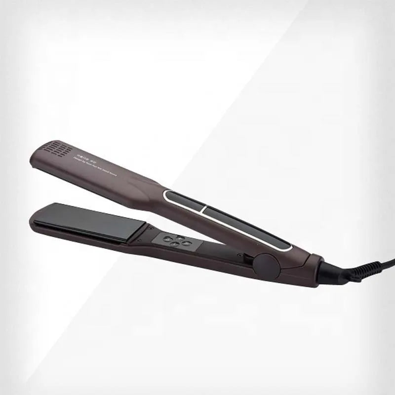 Hair Styler Flat Iron Curling Iron Hair Curler 2 in 1 with LCD Display Heating Plate Hair Straightener