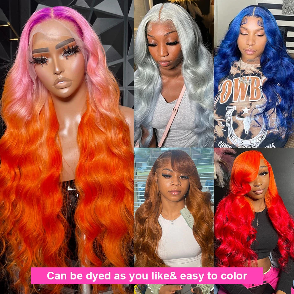 200% Body Wave 13x4 Human Hair Blonde Wig Water Wave 613 HD Lace Frontal Wig Brazilian 13x6 Colored Lace Front Wigs For Women