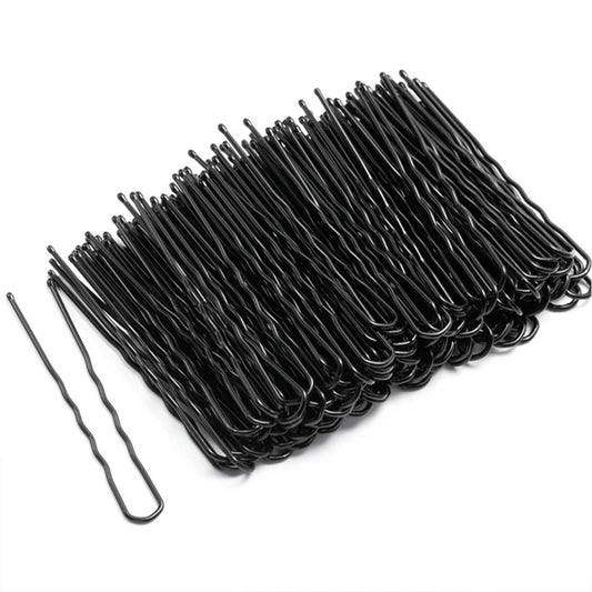 50Pcs 5/6/7cm Hairpins Black Color U Shaped Alloy Waved Hair Clip For Women Bridal Hairstyle Body Pin Girls Styling Accessories