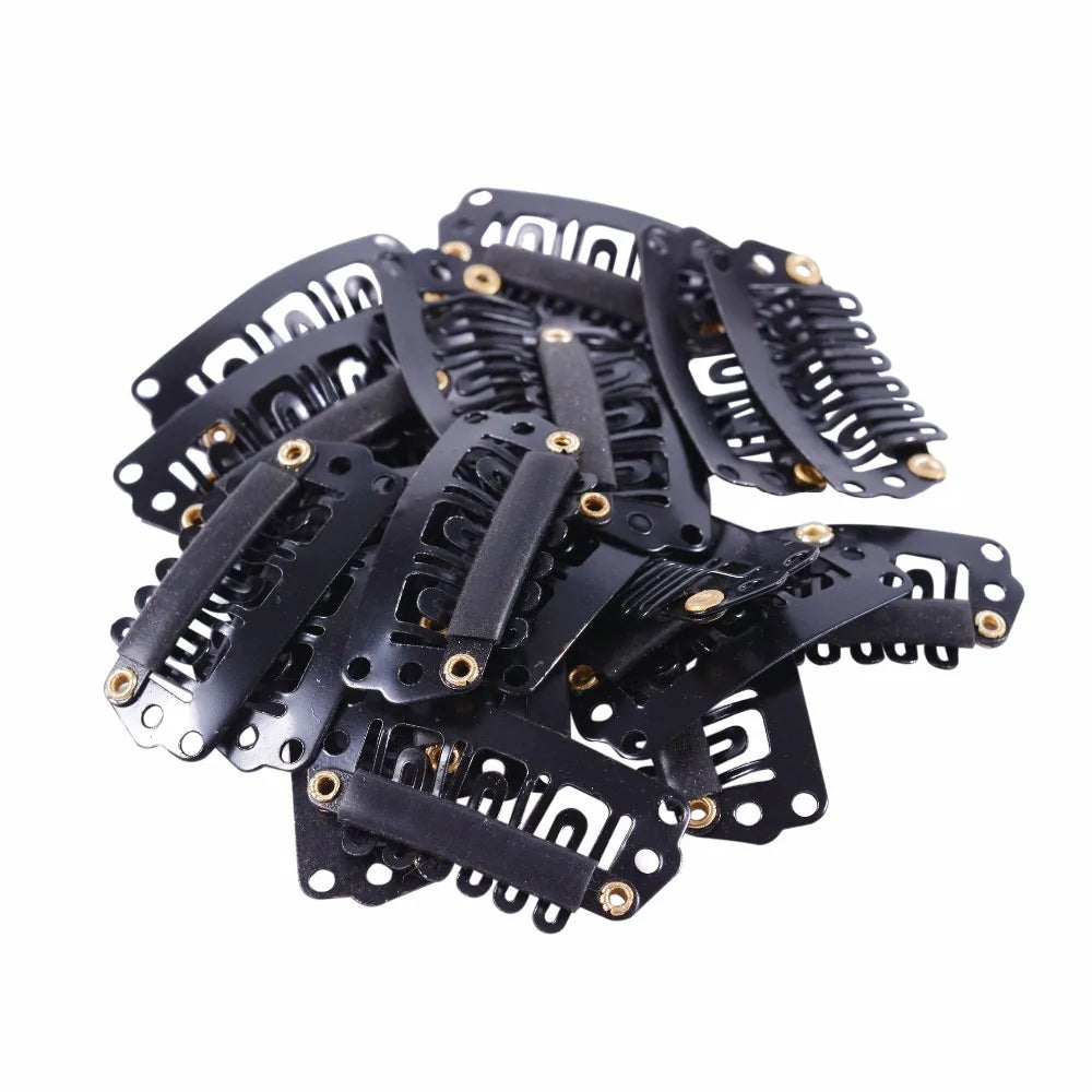 U Shaped Wig Clips Metal Snap Clips for Hair Extensions Barrette Salon Grip Pins Hair Styling Tools Accessory Tool