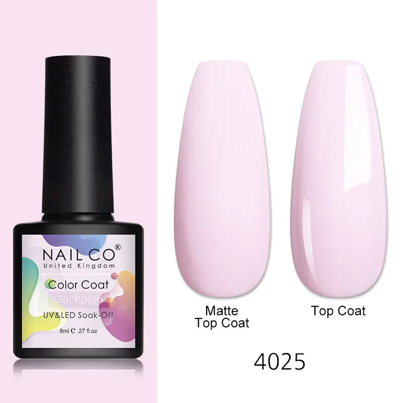 NAILCO 8ml Pink Red Colors Gel Nail Polish Nail Art Varnishes Gel Lacquer Coat LED Nails Manicure Design UV Gel Varnish Soak Off