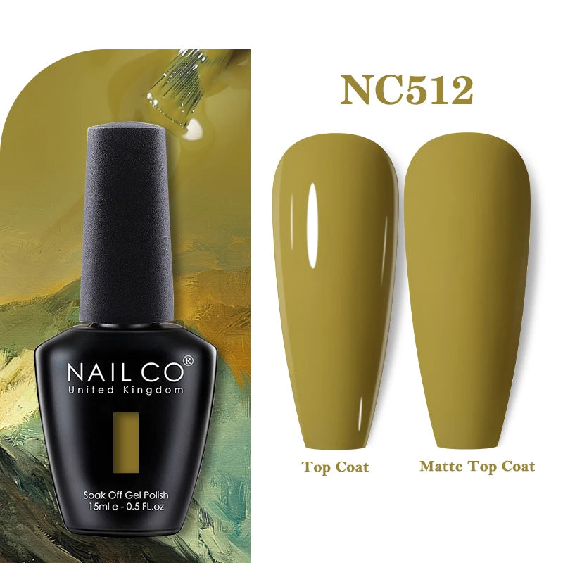 NAILCO 283Colors Gel Nail Polish Top Base Vernis Semi Permanent UV Gel Varnish Nails Art Varnish Hybrid Manicure